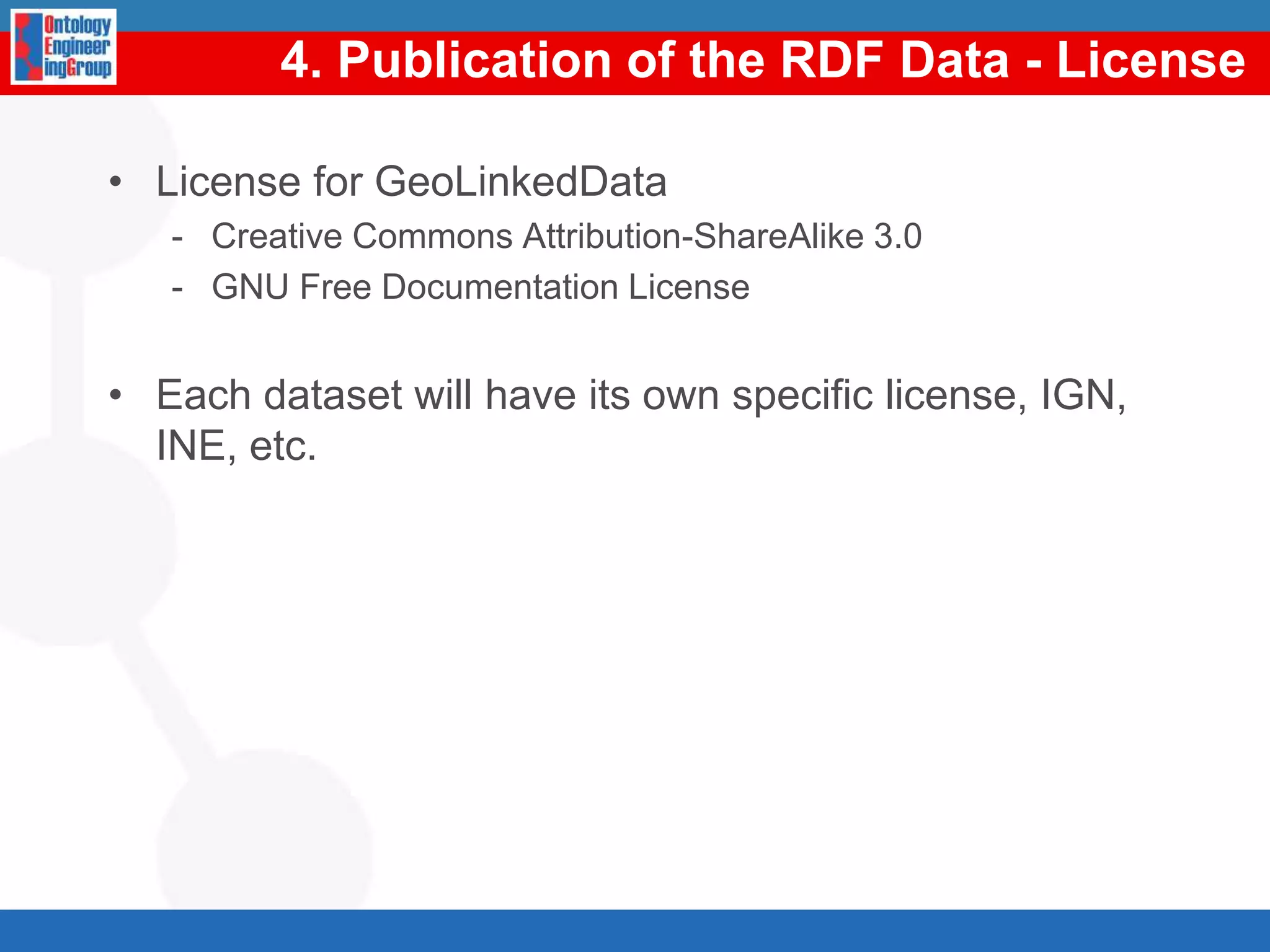 GeoLinkedDataIt is an open initiative whose aim is to enrich the Web of Data with Spanish geospatial data.This initiative has started off by publishing diverse information sources, such as National Geographic Institute of Spain (IGN-E) and National Statistics Institute (INE)http://geo.linkeddata.es