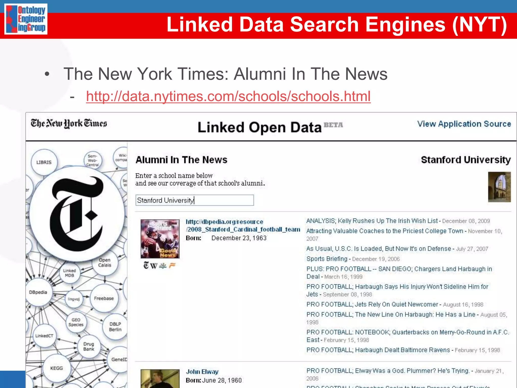 Howshouldwepublish data?Formats in which data ispublishednowadays…XMLHTMLDBsAPIsCSVXLS…However, mainlimitationsfrom a Web of Data point of viewDifficulttointegrateData isnotlinkedtoeachother, as ithappenswith Web documents.