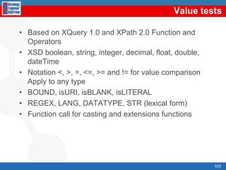 SesameA framework for storage, querying and inferencing of RDF and RDF SchemaA Java Library for handling RDFA Database Server for (remote) access to repositories of RDF dataHighly expressive query and transformation languagesSeRQL, SPARQLVarious backendsNative StoreRDBMS (MySQL, Oracle 10, DB2, PostgreSQL)main memoryReasoning supportRDF Schema reasonerOWL DLP (OWLIM)domain reasoning (custom rule engine)78