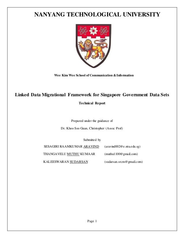 semantic data.gov www.data.gov.sg for Semantic web design Technical Report semantic data.gov www.data.gov.sg for Semantic web design Technical Report