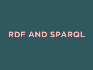 RDF AND SPARQL 
 