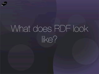What does RDF look
       like?
 