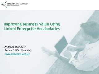 Improving Business Value Using
Linked Enterprise Vocabularies



Andreas Blumauer
Semantic Web Company
www.semantic-web.at
 