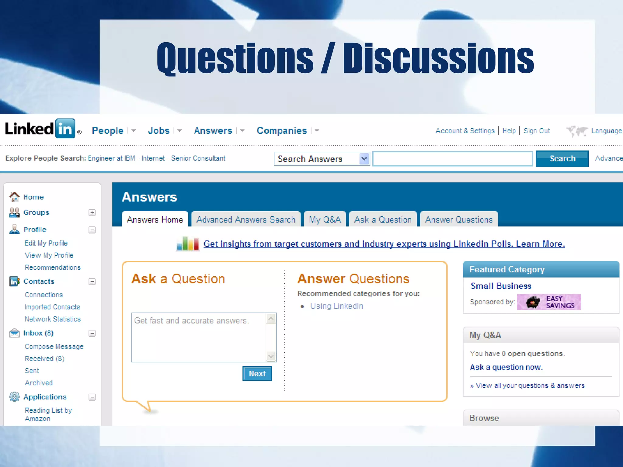 Questions / Discussions
 