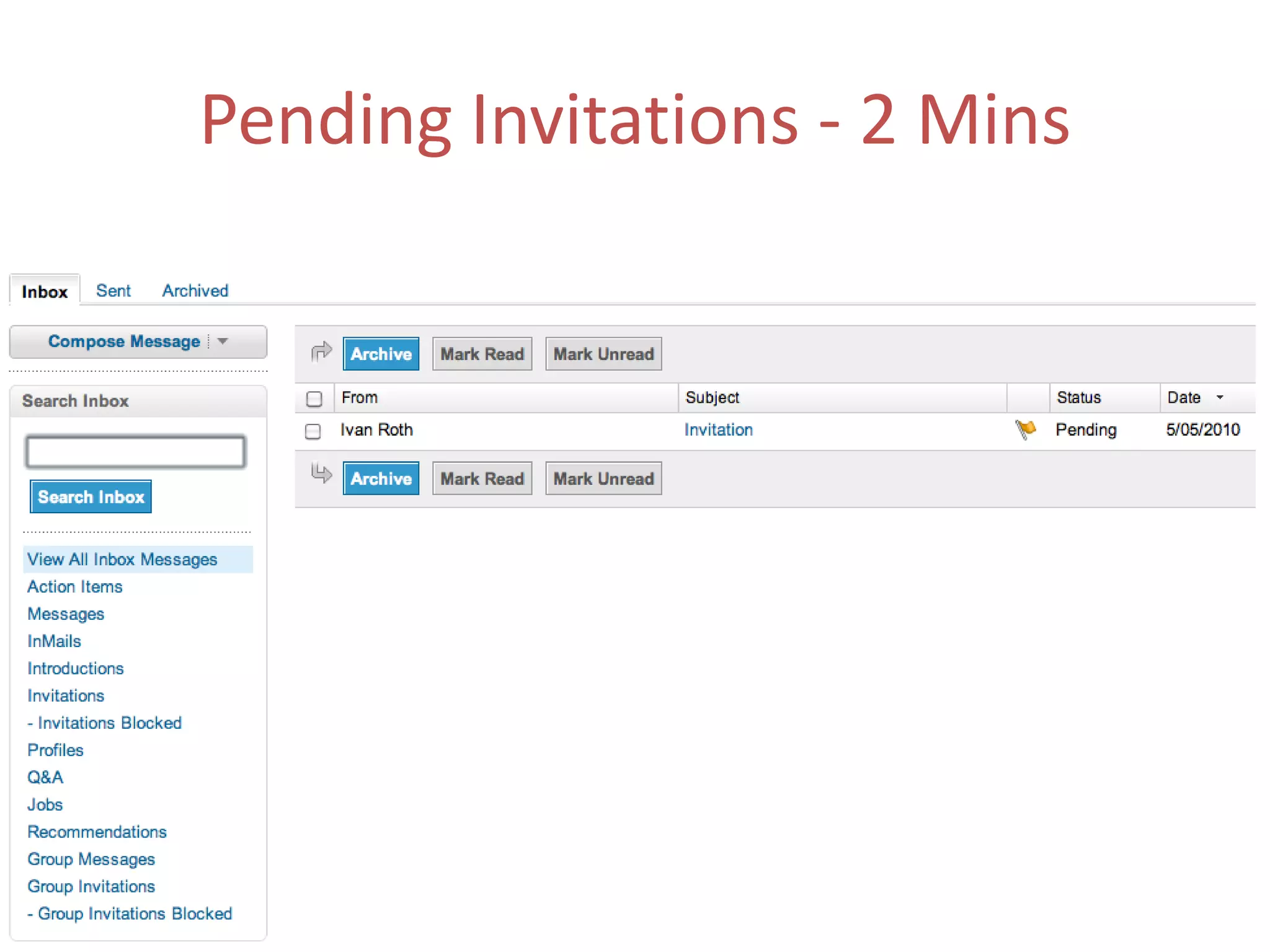 Pending Invitations - 2 Mins