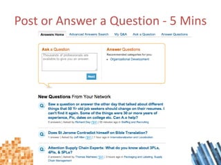 Post or Answer a Question - 5 Mins