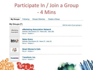 Participate In / Join a Group - 4 Mins
