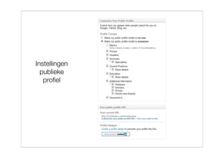 Instellingen
  publieke
   proﬁel
 