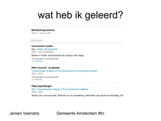 wat heb ik geleerd? 