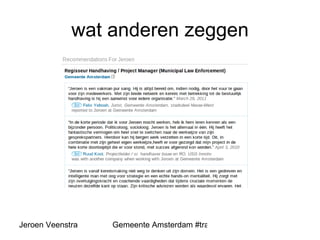 wat anderen zeggen 
