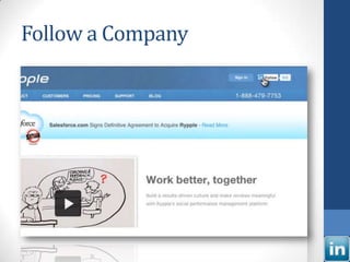 Follow a Company
 
