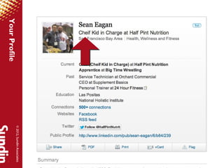 © 2012, Sundin Associates
Your Profile
 