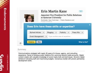 © 2012, Sundin Associates
Endorsements
 