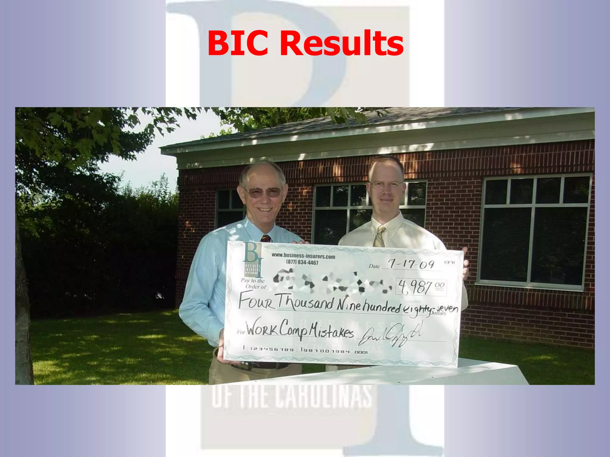 BIC Results