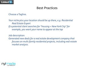 Linkedin for Real Estate Professionals | PDF