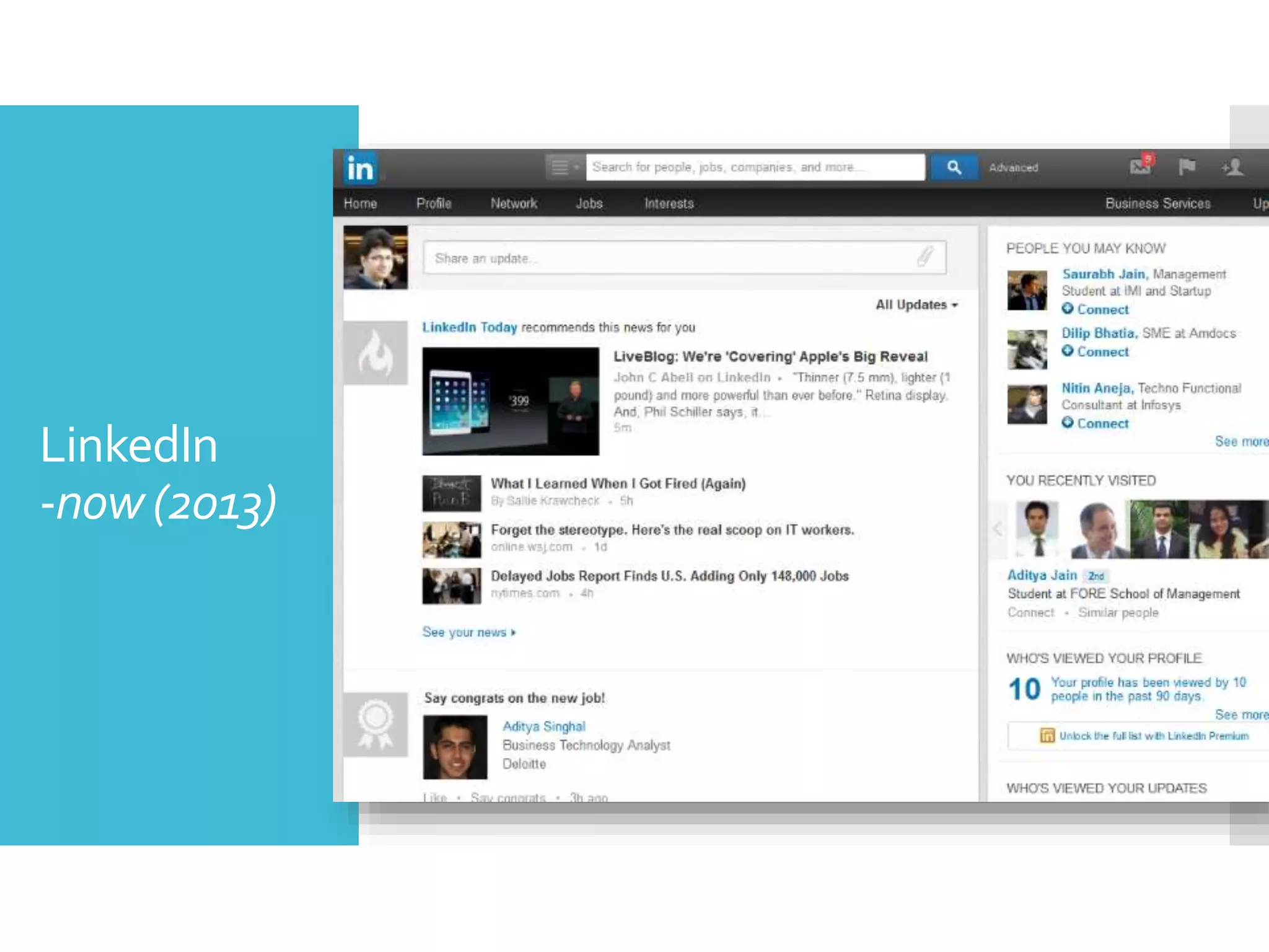 LinkedIn
-now (2013)
 