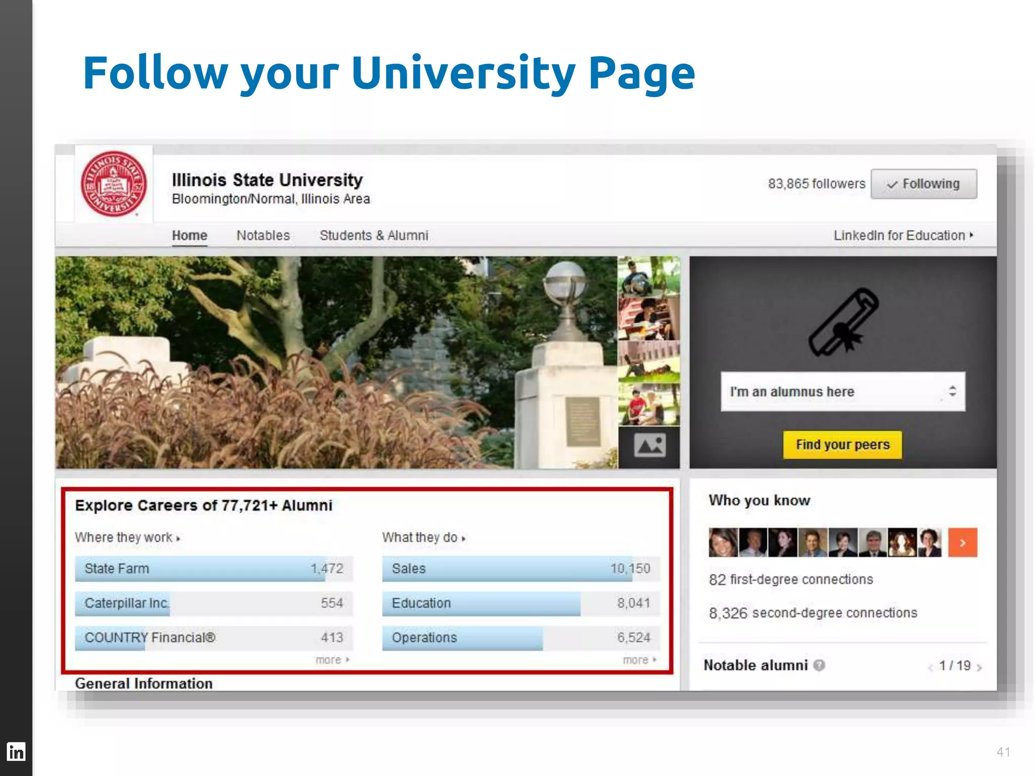 Follow your University Page
41
 