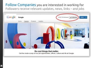 Follow Companies you are interested in working for
Followers receive relevant updates, news, links – and jobs
 