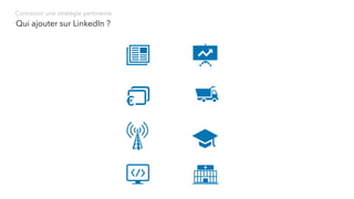 Qui ajouter sur LinkedIn ?
Concevoir une stratégie pertinente
 