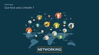 Que faire avec LinkedIn ?
Historique
NETWORKING
 