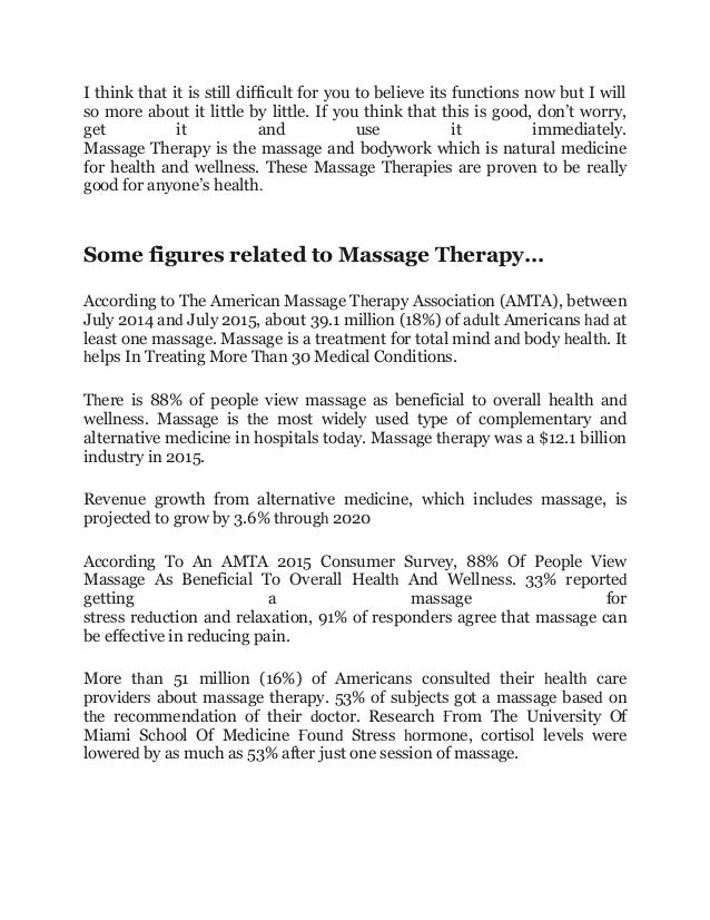 Recommendation For Massage Therapist