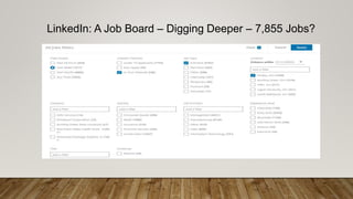 LinkedIn: A Job Board – Digging Deeper – 7,855 Jobs?
 