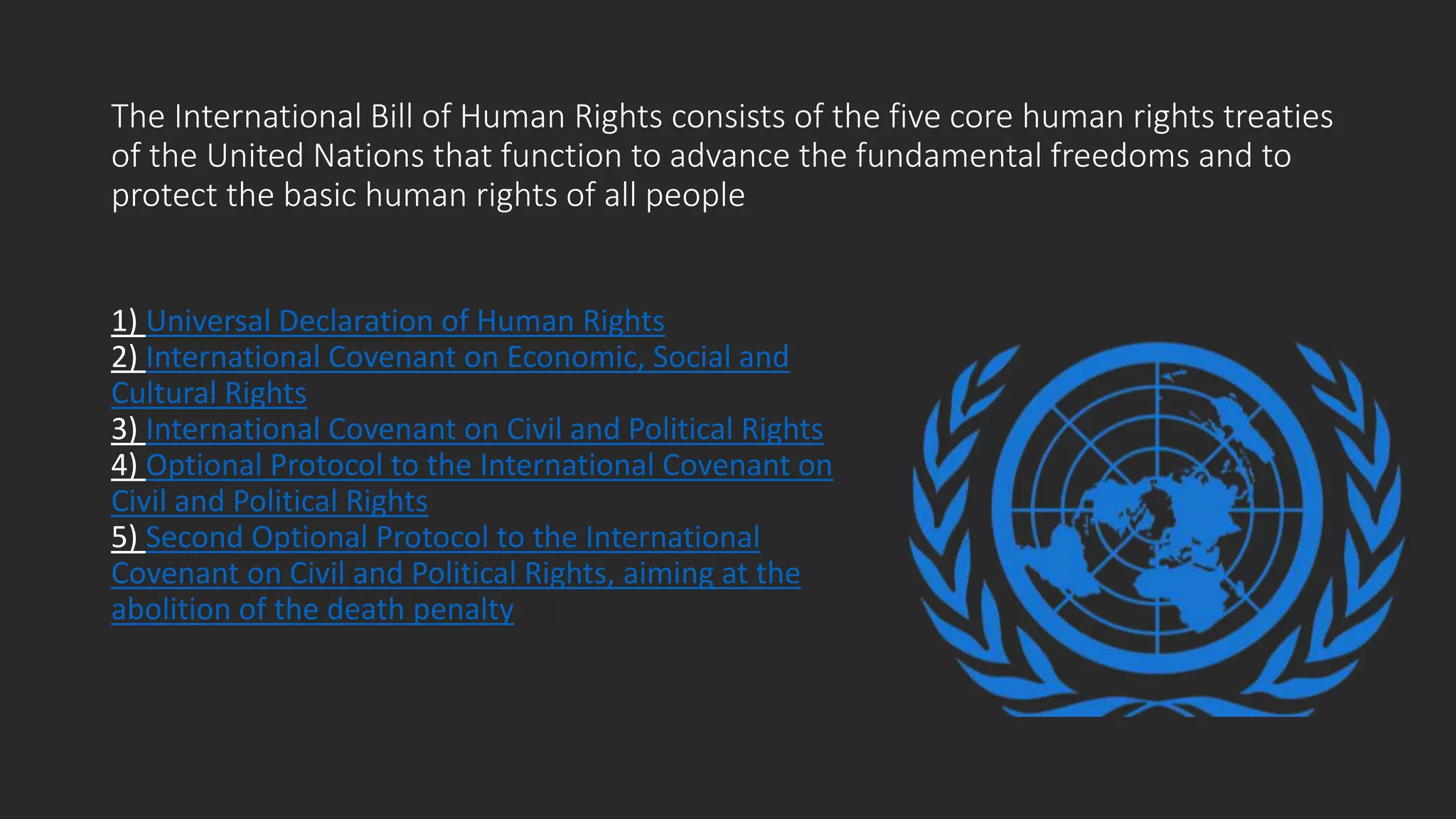 International Bill of Human Right | PPTX | Political Issues & policy