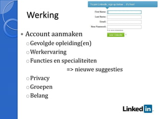 WerkingAccount aanmakenGevolgde opleiding(en)
