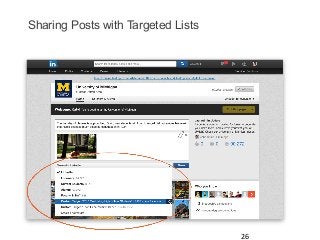 Sharing Posts with Targeted Lists

26	
  

 