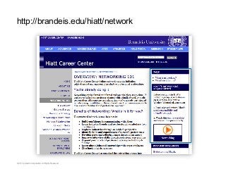 http://brandeis.edu/hiatt/network

©2013 LinkedIn Corporation. All Rights Reserved.

 