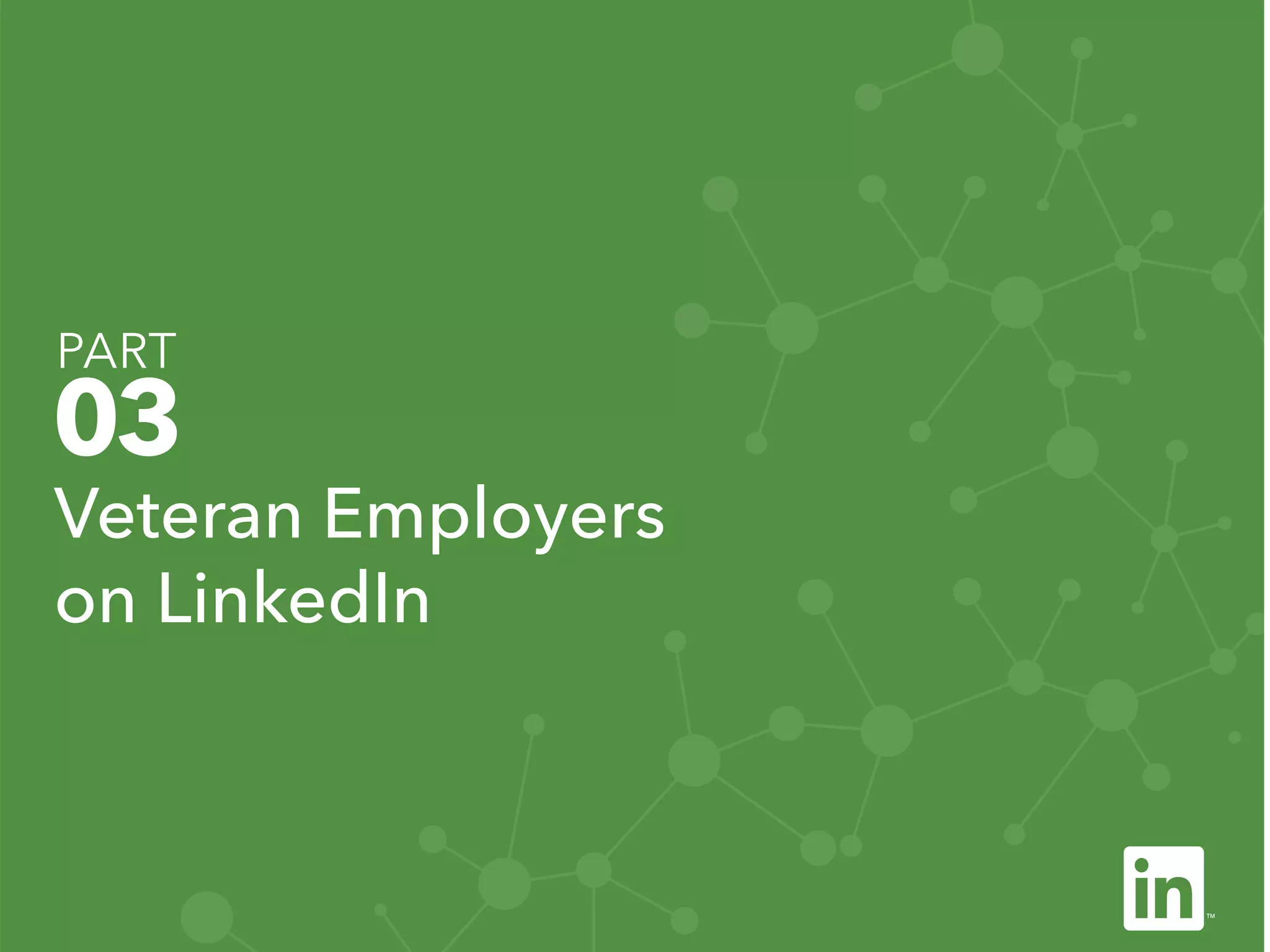 Veteran Employers
on LinkedIn
PART
03
 