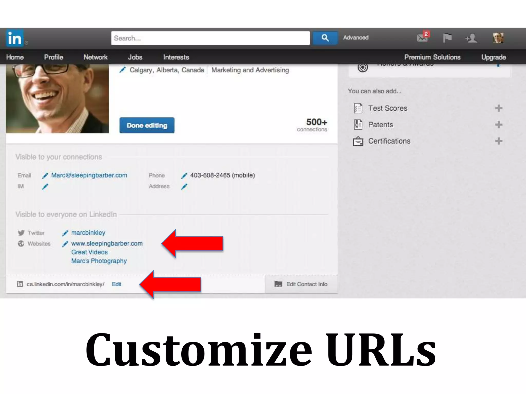 Customize URLs
 