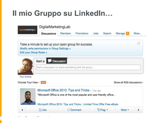 Il mio Gruppo su LinkedIn…
 