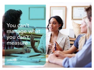 What’s the
big deal with
data driven
recruiting
You can’t
manage what
you can’t
measure
 