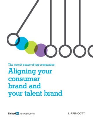 The secret sauce of top companies:

Aligning your
consumer
brand and
your talent brand

 