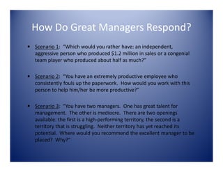 Executive Summary First Break All The Rules