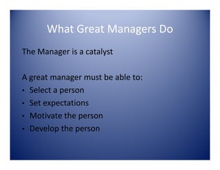 Executive Summary First Break All The Rules