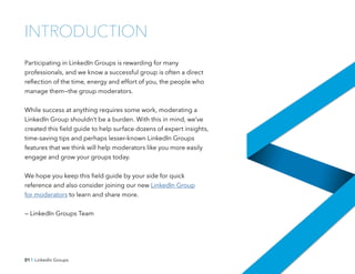 Linkedin Groups: Moderators Field Guide | PDF
