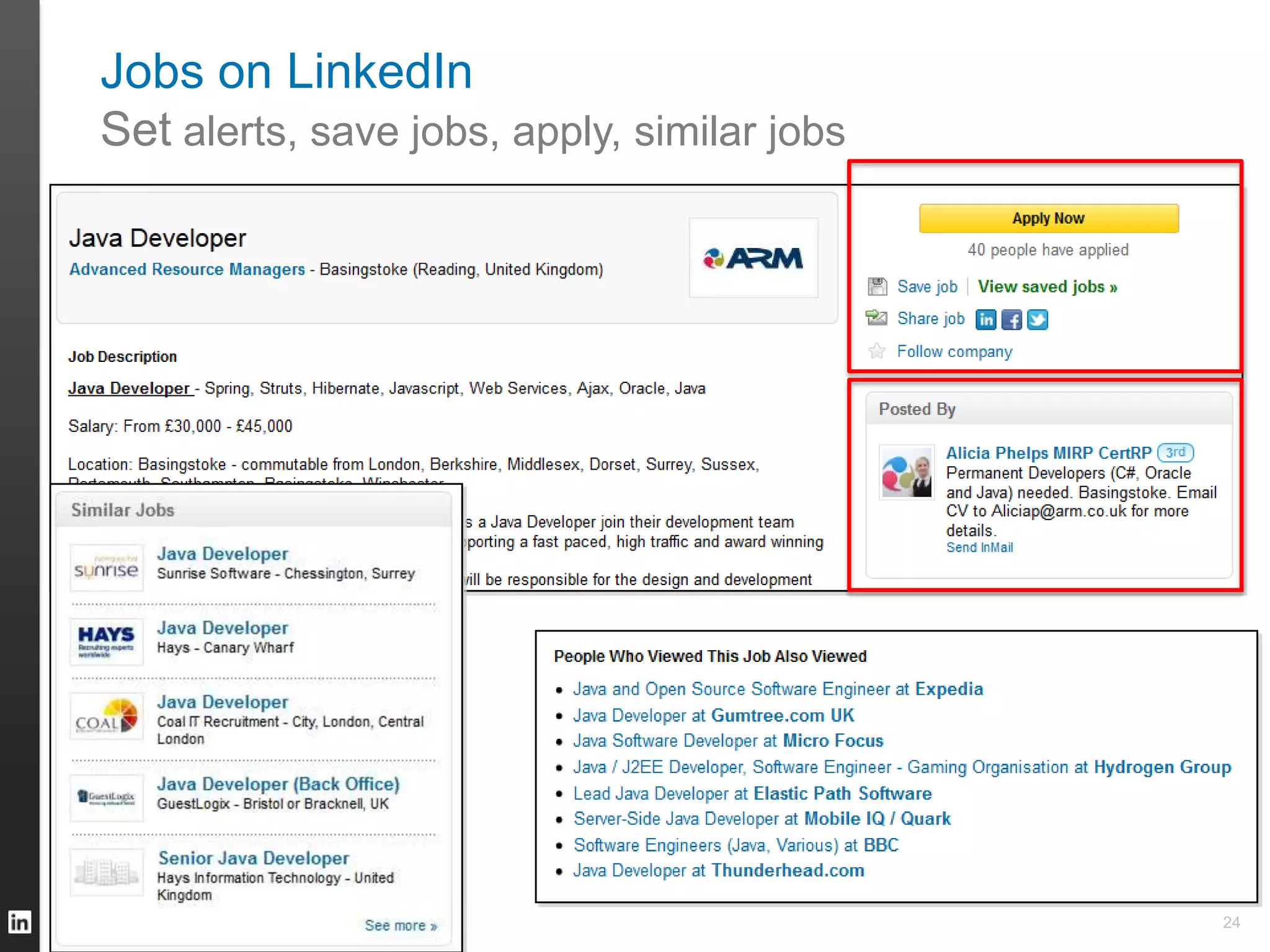 Jobs on LinkedIn
Set alerts, save jobs, apply, similar jobs
24
 