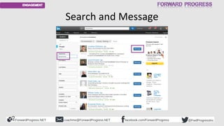 Search and Message 
ForwardProgress.NET facebook.coachme@ForwardProgress.NET com/ForwardProgress @FwdProgressInc 
 