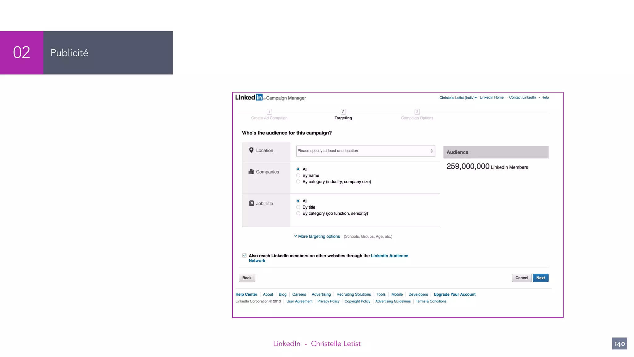 LinkedIn - Christelle Letist 140
Publicité02
 