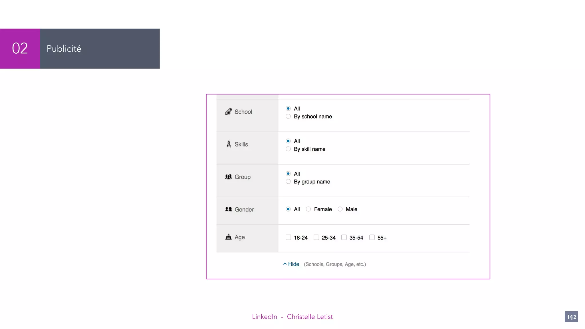 LinkedIn - Christelle Letist 142
Publicité02
 
