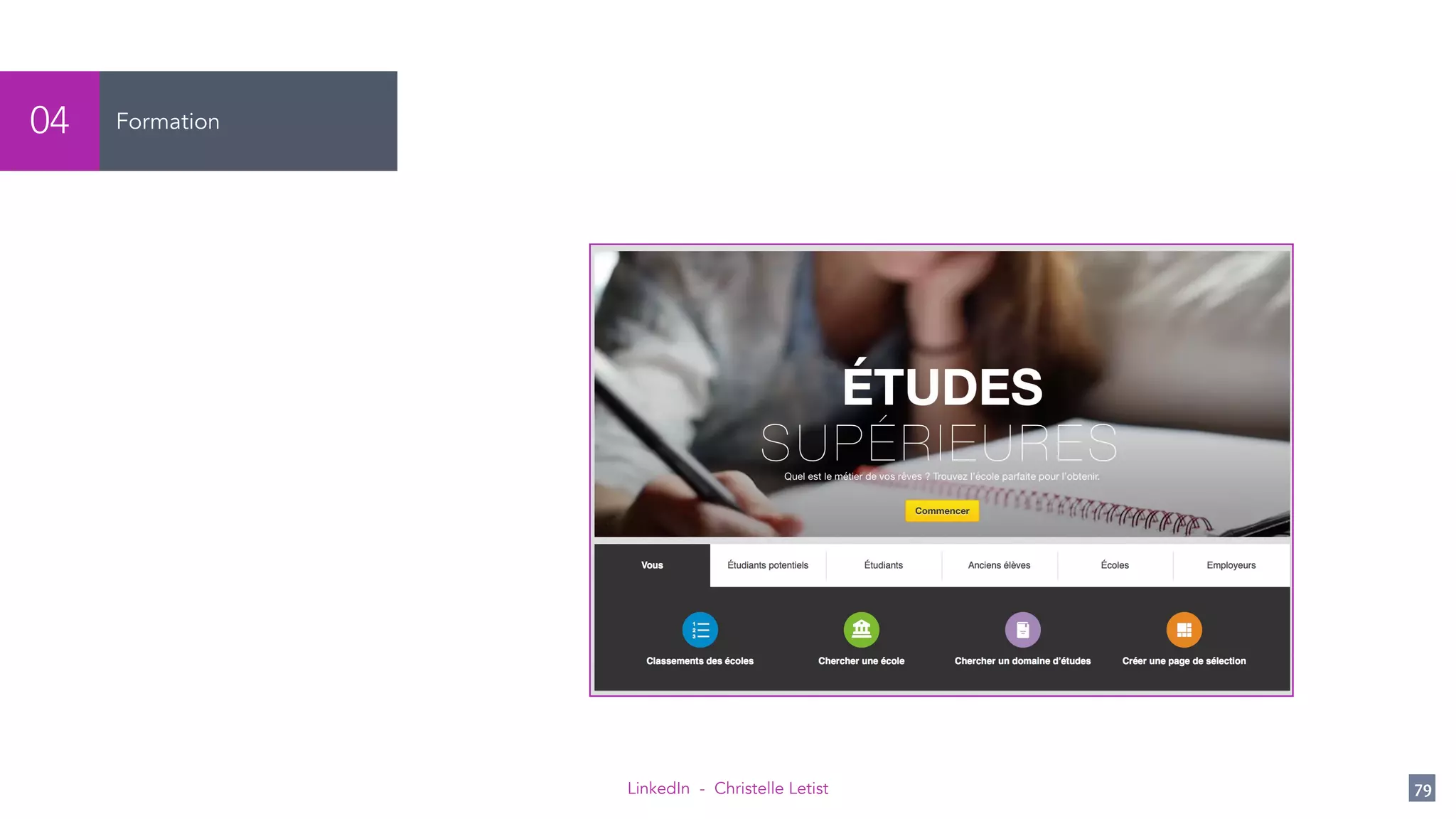 LinkedIn - Christelle Letist 79
Formation04
 