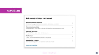 LinkedIn - Christelle Letist 58
PARAMÈTRES
 