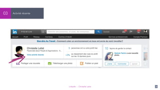 LinkedIn - Christelle Letist 71
Activité récente03
 