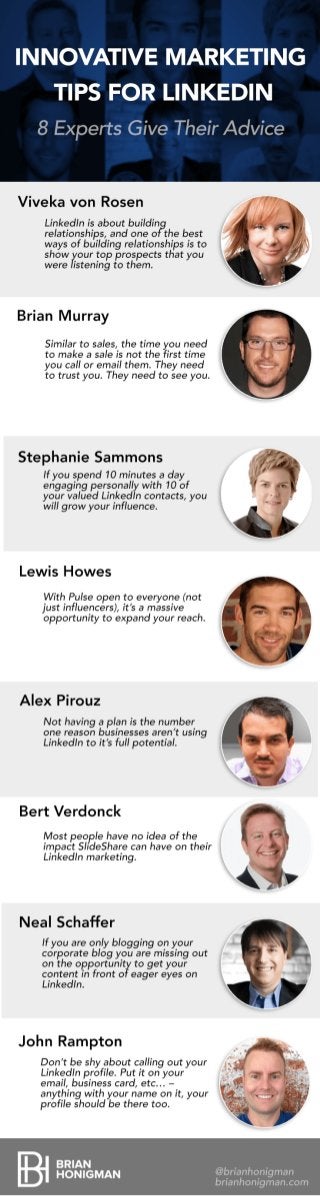 LinkedIn Marketing: Tips From The Experts On How To Better Market Yourself On LinkedIn