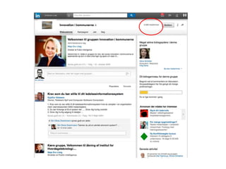 Presentation of business opportunities in LinkedIn