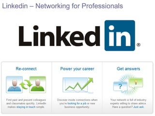Linkedin – Networking for Professionals
                                                   TWITTER




Linkedin for Business – Andy Poulton. www.159.be
 