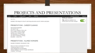 PROJECTS AND PRESENTATIONS
 