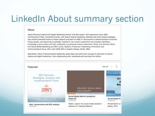 LinkedIn About summary section
 